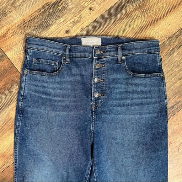 Everlane the vintage skinny button fly ankle distressed jeans size 31 - Picture 4 of 9